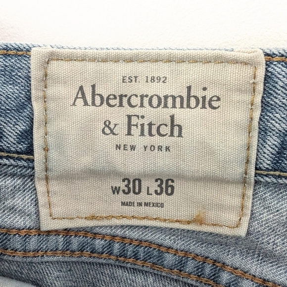 Abercrombie & Fitch Light Blue Straight Leg Jeans - Picture 8 of 10